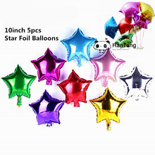 5pcs 10inch Multicolor Star Shape Helium Balloon Wedding Fashion Foil Balloons Inflatable Gift Party Decoration Ball 6Z-SH813 2024 - buy cheap