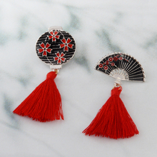 Japanese style Brooches Red Lantern Fan Backpack Badges Enamel lapel pin Hat Bag Accessories Brooches for women 2024 - buy cheap