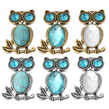 10pcs/lot New Snap Button Jewelry Rhinestone Owl Tree of Life Snap Buttons Fit DIY 18mm Snap Button Bracelet Ginger Snap Jewelry 2024 - buy cheap