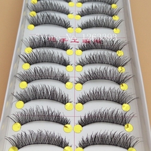 YOKPN 10pairs Cotton Stalk Cross False Eyelashes Winged Tapered Holiday Lashes Naturally Messy Bare Makeup False Eyelashes Tool 2024 - buy cheap