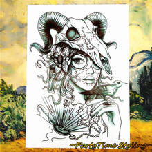 SHNAPIGN богемный Orc женский временный тату боди-арт рукав на руку флэш-тату наклейка s 12*20 см водонепроницаемый тату хна искусственная наклейка 2024 - купить недорого