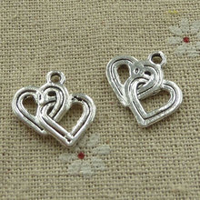 195 peças pingente de coração de prata tibetano 18x18mm #3558 2024 - compre barato