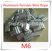 50 unids/lote M6 6mm casquillos de aluminio Cable de aluminio virolas para prensar manga 2024 - compra barato