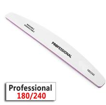 25 pcs/lot high quality salon nail file   halfmoon shape white emery board  nail art tool manicure tool professional nail file 2024 - buy cheap