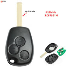 Keyecu 3 Button Car Remote Key Fob 433MHz PCF7961M Chip for Renault Trafic Vauxhall Vivaro 2014 2015 2016 2017 2024 - buy cheap