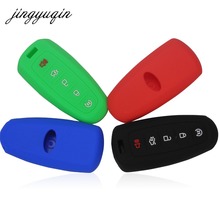 jingyuqin 30pcs/lot Silicone Car Key Fob Case Cover For Ford Escape Explorer Edge Flex Focus Taurus Lincoln Mks 5 Button 2024 - buy cheap