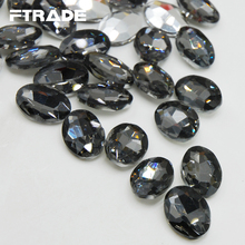 4x6mm-20x30mm oval cinza strass vidro pointback cola em cristal extravagante e pedras para scrapbooking artesanato roupas decorações 2024 - compre barato