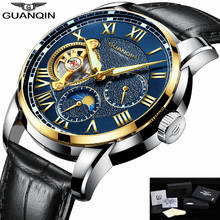 GUANQIN Automatic Watch Men Luxury 2019 Mechanical Watches Mens Tourbillon Skeleton Male Clock Man Black mechanical-watches B 2024 - buy cheap