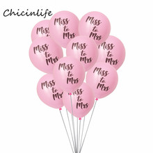 Chicinlife 10pcs/lot 10inch Miss to mrs Balloons Bridal Shower Decoration Bachelorette Wedding Party Supplies 2024 - buy cheap