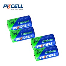 4 X PKCELL 2/3A батарея CR123A CR123 CR 123 CR17335 123A CR17345(CR17335) 16340 3V литиевые батареи для Carmera 2024 - купить недорого