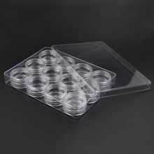 12 Slots White Clear Storage Box Empty Container For Nail Art Gems Jewelry Decoration Container Glitter Nail Tools 2024 - buy cheap