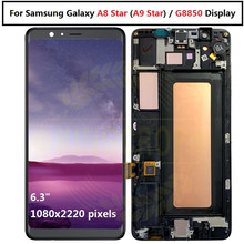 Super AMOLED For Samsung Galaxy A8 Star (A9 Star) LCD For SAMSUNG G8850 display LCD with frame Screen Touch Digitizer Assembly 2024 - buy cheap