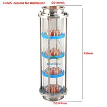 4" NEW  4pcs 99.9% Red Copper bubble plates  Distillation Column with 4 section for distillation .Glass column 2024 - buy cheap