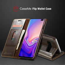 CaseMe Magnetic Wallet Case for Samsung Galaxy S10 Luxury Double Edge Card Flip Case for Galaxy S10e Note 8 9 S6 S7 S8 S9+ cases 2024 - buy cheap