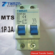 1P 3A MTS Manual transfer switch Circuit breaker MCB 50HZ/60HZ 400~ 2024 - buy cheap