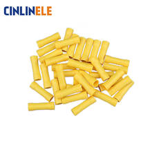 100pcs/lot BV5.5 12-10AWG  Insulated Straight Wire Butt Connector Electrical Crimp Terminals 4mm - 6mm 2024 - buy cheap