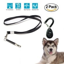 Dog Whistle Clicker Training Combination Stops Howling  Pitch Ultrasound Dog Advanced Adjustable Whistle Pet Training Suppliers 2024 - buy cheap