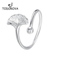 Кольца Todorova с изящными листьями гинкго, регулируемые кольца, милые кольца с листьями растений для женщин, свадебные украшения 2024 - купить недорого