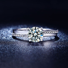 Hainon clásico amante romántico anillo de boda Vintage regalo para señora joyería AAA circonio anillo de compromiso Color plata 2024 - compra barato