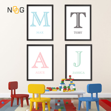 Wall Art Canvas Painting Posters Children's Room Alphabet Name Nursery  Educational ABC Posters And Prints Kids Decor Pictures 2024 - buy cheap