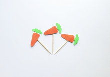 Zanahorias Cupcake Topper cumpleaños rústico Boda nupcial baby shower palillos de dientes compromiso comida 2024 - compra barato