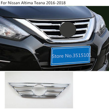 Car Body ABS Chrome License Plate Trim Racing Grid Grill Grille Hoods Panel Frame 1pcs For Nissan Altima Teana 2016 2017 2018 2024 - buy cheap