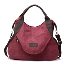 fashion Handbags Canvas Leather Capacity Bags For Women 2021 Large Pocket Casual Tote Handbag Shoulder Crossbody bag sac bolsa 2024 - buy cheap