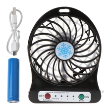 Ventilador de luz LED portátil para exteriores, Enfriador de aire, Mini ventilador USB de escritorio con batería de 18650, X6HA 2024 - compra barato