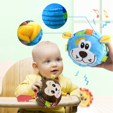 Sonajero de felpa de animales de dibujos animados para bebé, Bola de campana para niños, juguete para desarrollar la inteligencia del bebé, agarre de mano para chico, bola sonajero 2024 - compra barato