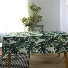 Table Cloth Green Leaves Rectangular Tablecloths Waterproof Table Cover Table Runners, placemat,Chair cushion,sofa Cushion cover 2024 - buy cheap