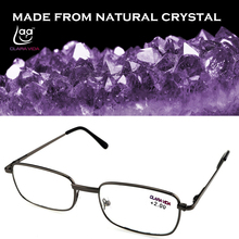 Gafas de lectura para hombre y mujer, lentes de cristal Natural de borde completo, montura de aleación, + 1 + 1,5 + 2 + 2,5 + 3 + 3,5 + 4 2024 - compra barato