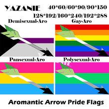 YAZANIE 128*192cm/160*240cm/192*288cm LGBT Aromantic Demisexual Lesbian Gay Pansexual Polysexual Rainbow Car Combo Pride Flag 2024 - buy cheap