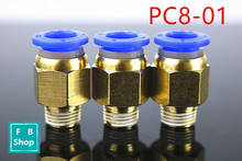 Free shipping PC8-01 8mm to 1/8' Pneumatic Connectors male straight one-touch fittings 2024 - buy cheap