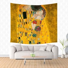 Gustav Klimt Work Printing Hanging Wall Tapestries Decorative Tapestry Customized Beach Towel Blanket Picnic Mat 2024 - buy cheap