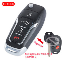 Mando a distancia Keyecu actualizado Fob 433MHz G Chip 4 botones para Toyota Highlander 2006-2011 2024 - compra barato