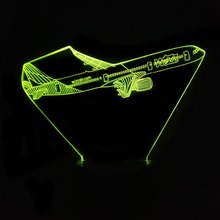 3D Aircraft Lamp Illusion Air Plane LED Lamp With 7 Color Changing USB Night Light For Home Bedroom Decor Children 2024 - buy cheap
