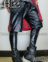S-3xl ! 2021 Dj Men's Brand Fashion Stage Singer Fake Two Pants Costume Trouseres Clothing Leather Pants 2024 - buy cheap