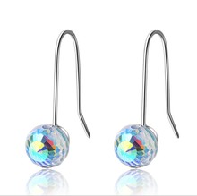 2022 New Earrings Crystal from Austrian Wholesale Simple and stylish personality magic crystal ball earrings female 2024 - buy cheap