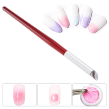 WiRinef UV uñas Gel dibujo pluma Redwood Irregular oblicuo cabeza cepillo nuevo gradiente uñas herramienta de manicura lápiz de dibujo 2024 - compra barato