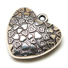 Miasol 10 Pcs 28*30 MM Plating CCB Antique Design Silver/Bronze Vetro Multiple Hearts Charm Pendants For Diy Jewelry Making 2024 - buy cheap