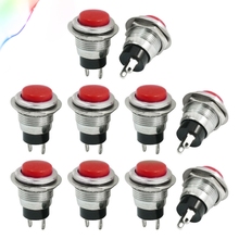 Interruptor de botón momentáneo de 12mm, 10 Uds., rojo, Red, AC125V, 6A, 250V, 3A 2024 - compra barato