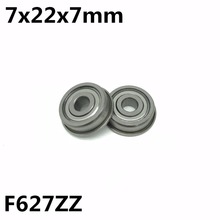 10Pcs F627ZZ 7x22x7 mm Flange Bearings Deep Groove Ball Bearing High Quality F627 2024 - buy cheap