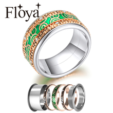 Floya Multi Rings For Women Stainless Steel Ring Interchangeable Accessories Filled Ring Wedding Band Statement Handmade Ring 2024 - buy cheap