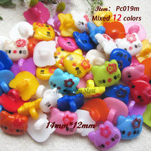 Botões de gatinho com 12 cores mistas 120 para artesanato infantil, material para scrapbook 2024 - compre barato