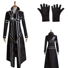 Disfraz de espadachín negro, traje de Anime Sword Art Online Kirigaya Kazuto Kirito, hecho a medida 2024 - compra barato