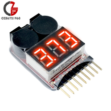 Alarma de zumbador de batería de litio 1-8S, voltímetro Digital, medidor de voltaje, Detector de batería de litio, indicador LED para RC 2024 - compra barato