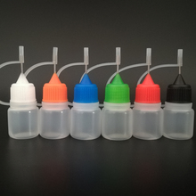 200pcs/lot,  3ml LDPE Empty Plastic Squeezable E Liquid Dropper Filling Bottles with Metal Needle Tip for E juice Nail Polish 2024 - buy cheap