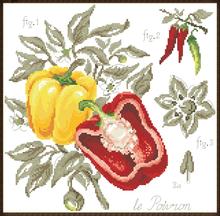 Available Shadow Series Colorful pepper Needlework Embroidery Package Cross Stitch Kit Factory Sale 18CT/16CT/14CT/11CT/9CT 2024 - compre barato