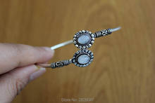 Brazalete de plata tibetana y lapislázuli para mujer, brazalete de piedra lunar de ónix negro, hecho a mano, con flores de Nepal, BR455 2024 - compra barato