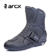 Arcx motocicleta botas à prova dwaterproof água de alta qualidade bom couro sapatos moto motocross bota 2024 - compre barato